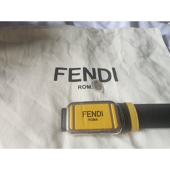 Authentic BNWT FENDI reversable mens belt w dust bag SZ 100 US 36, 38 - Picture 3 of 6